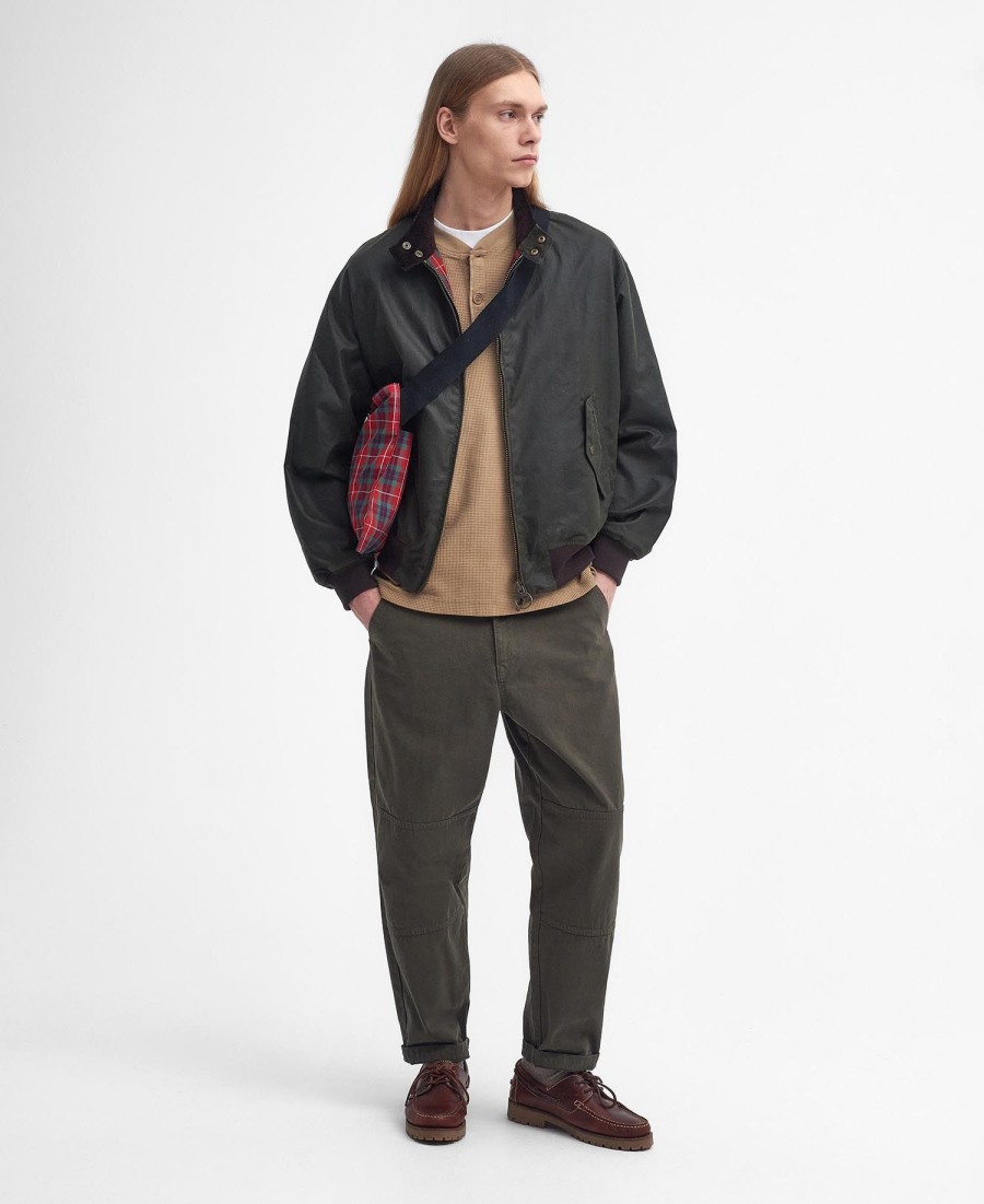 barbour x baracuta ma-1 gewaxt harrington-jack