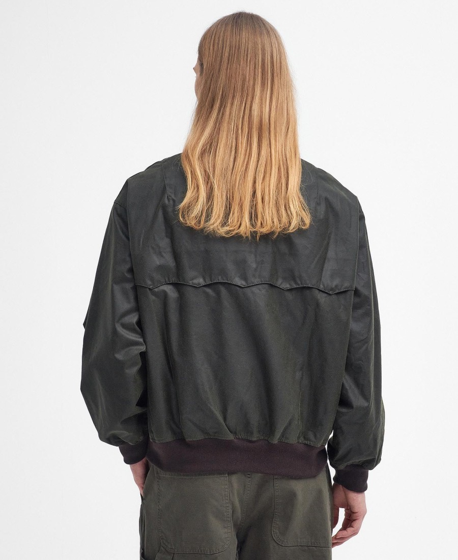 barbour x baracuta ma-1 gewaxt harrington-jack