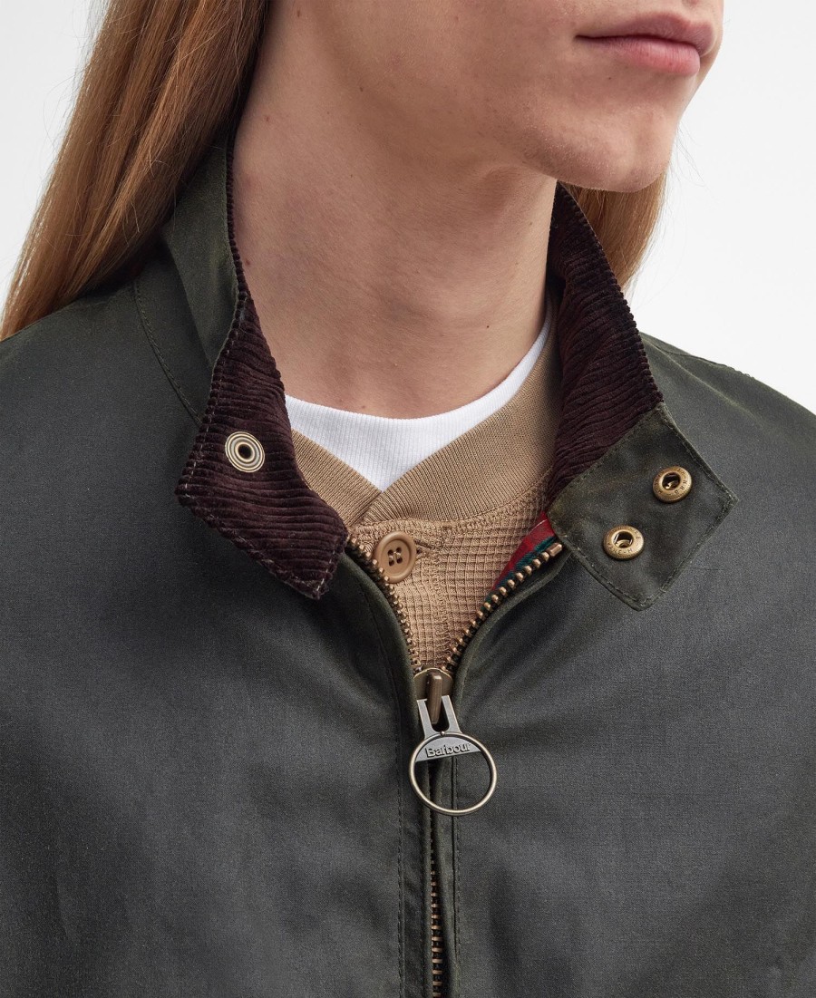 barbour x baracuta ma-1 gewaxt harrington-jack