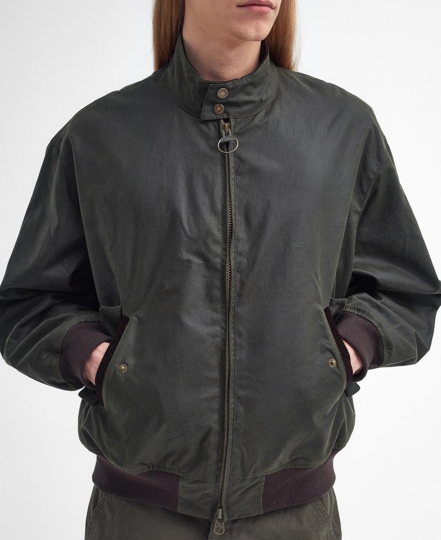 barbour x baracuta ma-1 gewaxt harrington-jack