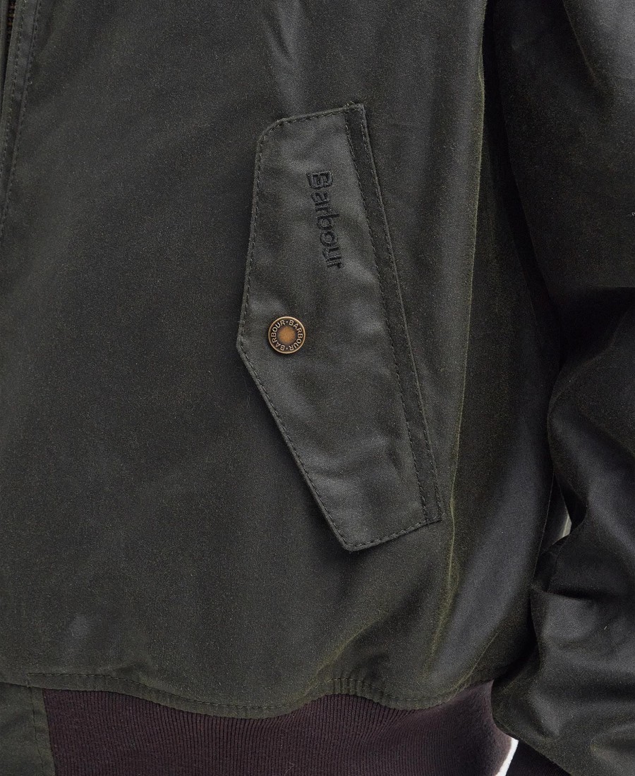 barbour x baracuta ma-1 gewaxt harrington-jack