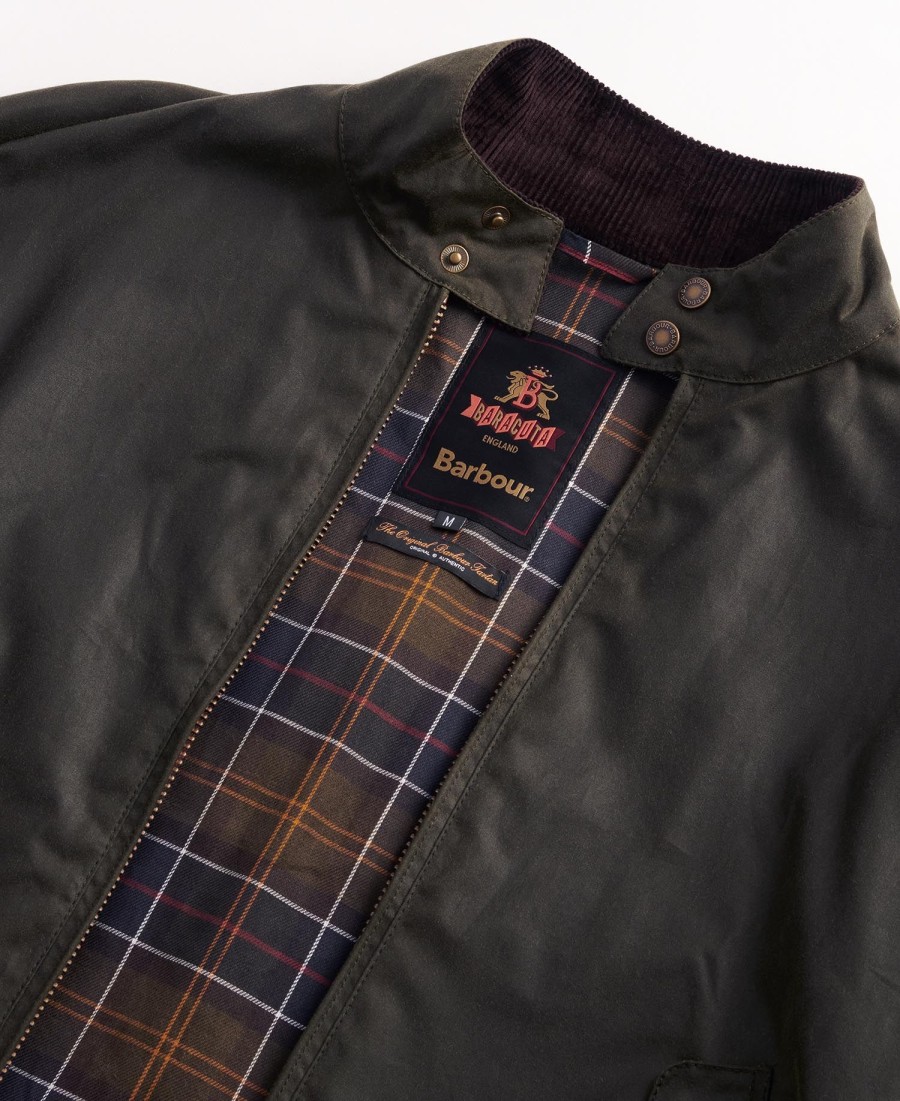 barbour x baracuta ma-1 gewaxt harrington-jack