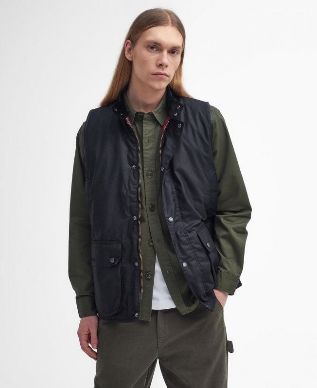 barbour x baracuta oversized gewaxt vest