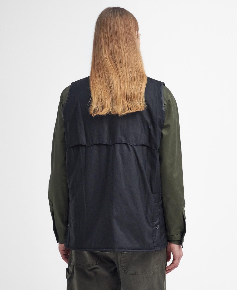 barbour x baracuta oversized gewaxt vest