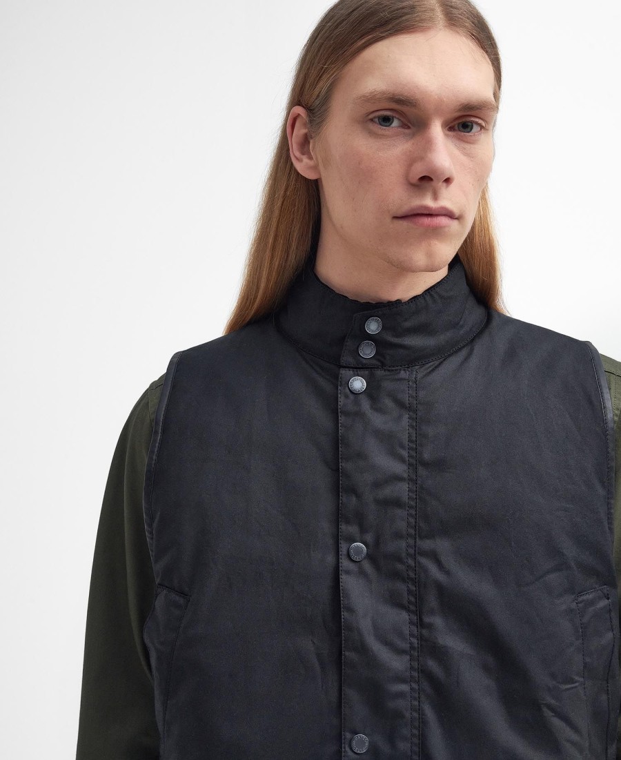 barbour x baracuta oversized gewaxt vest
