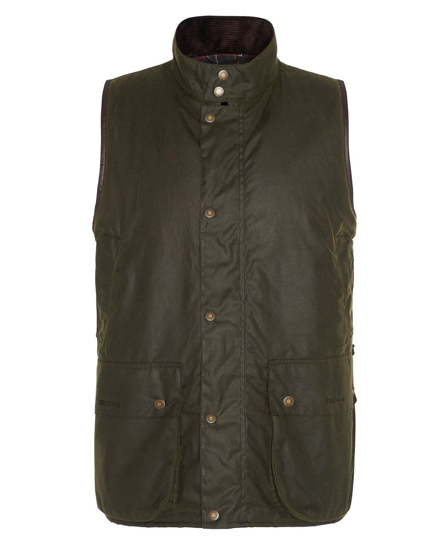 barbour x baracuta oversized gewaxt vest