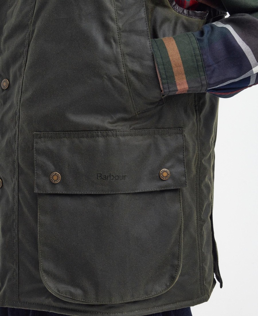 barbour x baracuta oversized gewaxt vest