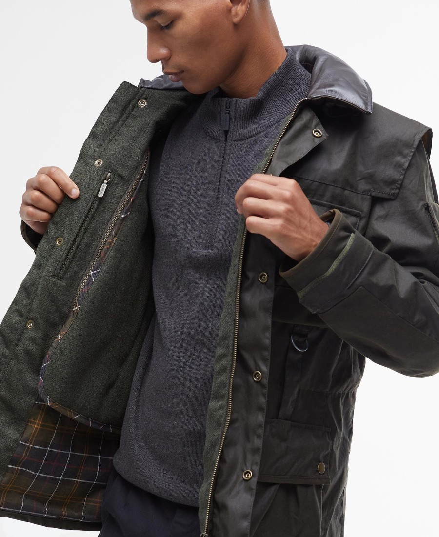 barbour x to ki to field wax jacket