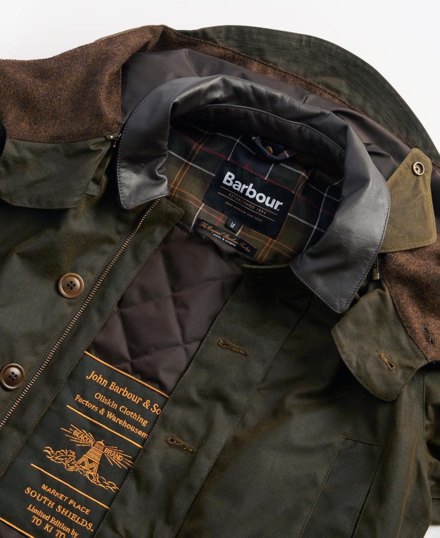 barbour x to ki to shoreman wax jacket