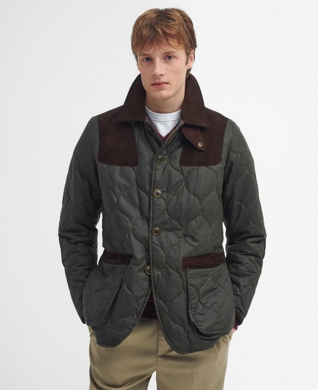 barbour x to ki to gewatteerde waxjas