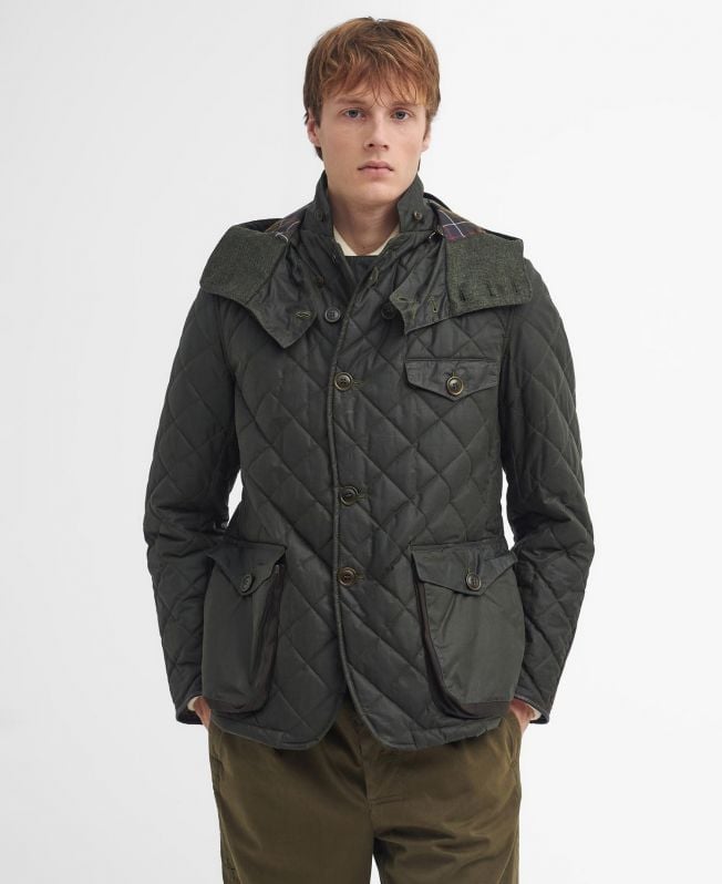 barbour x to ki to driving gewatteerde waxjas