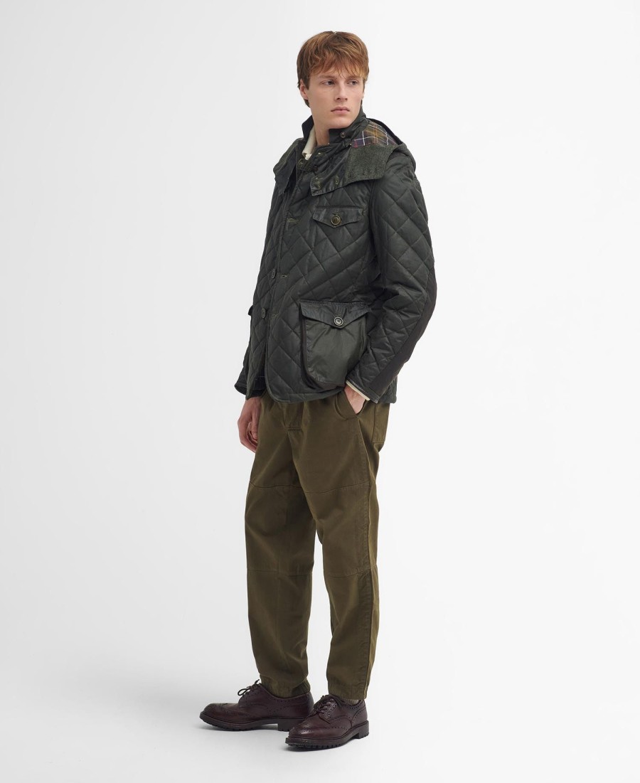 barbour x to ki to driving gewatteerde waxjas