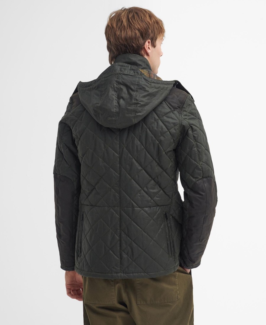 barbour x to ki to driving gewatteerde waxjas