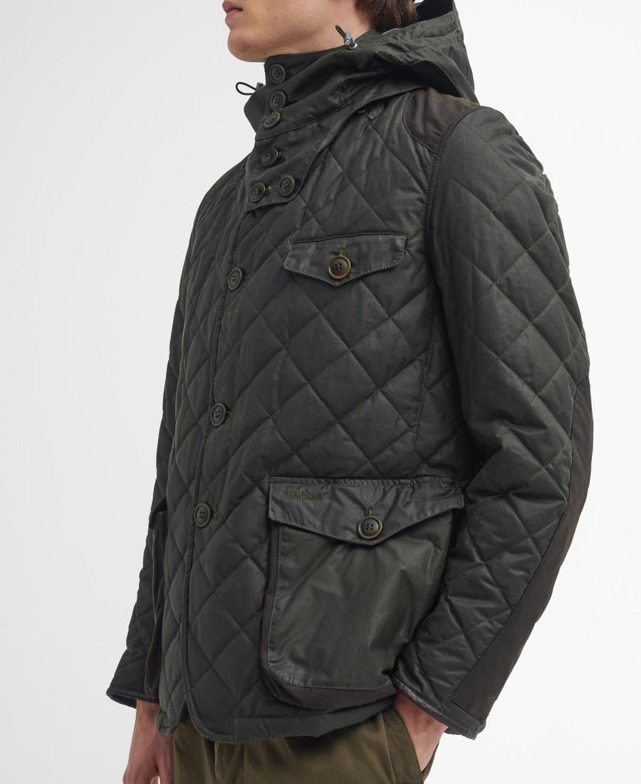 barbour x to ki to driving gewatteerde waxjas