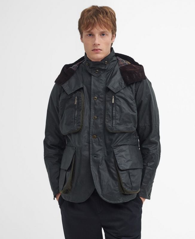 barbour x to ki to outland wax jacket