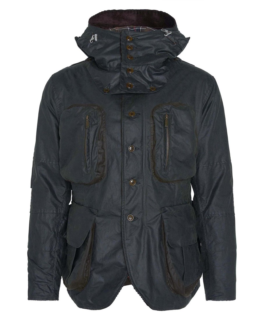 barbour x to ki to outland wax jacket