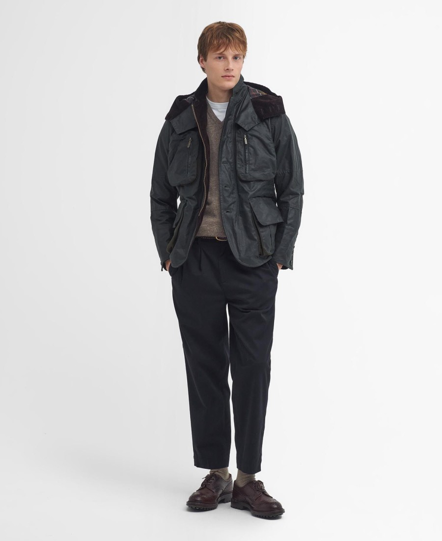 barbour x to ki to outland wax jacket