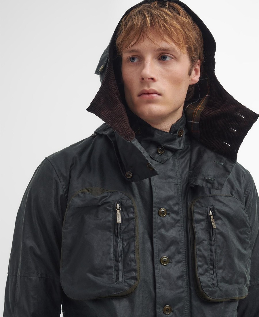 barbour x to ki to outland wax jacket