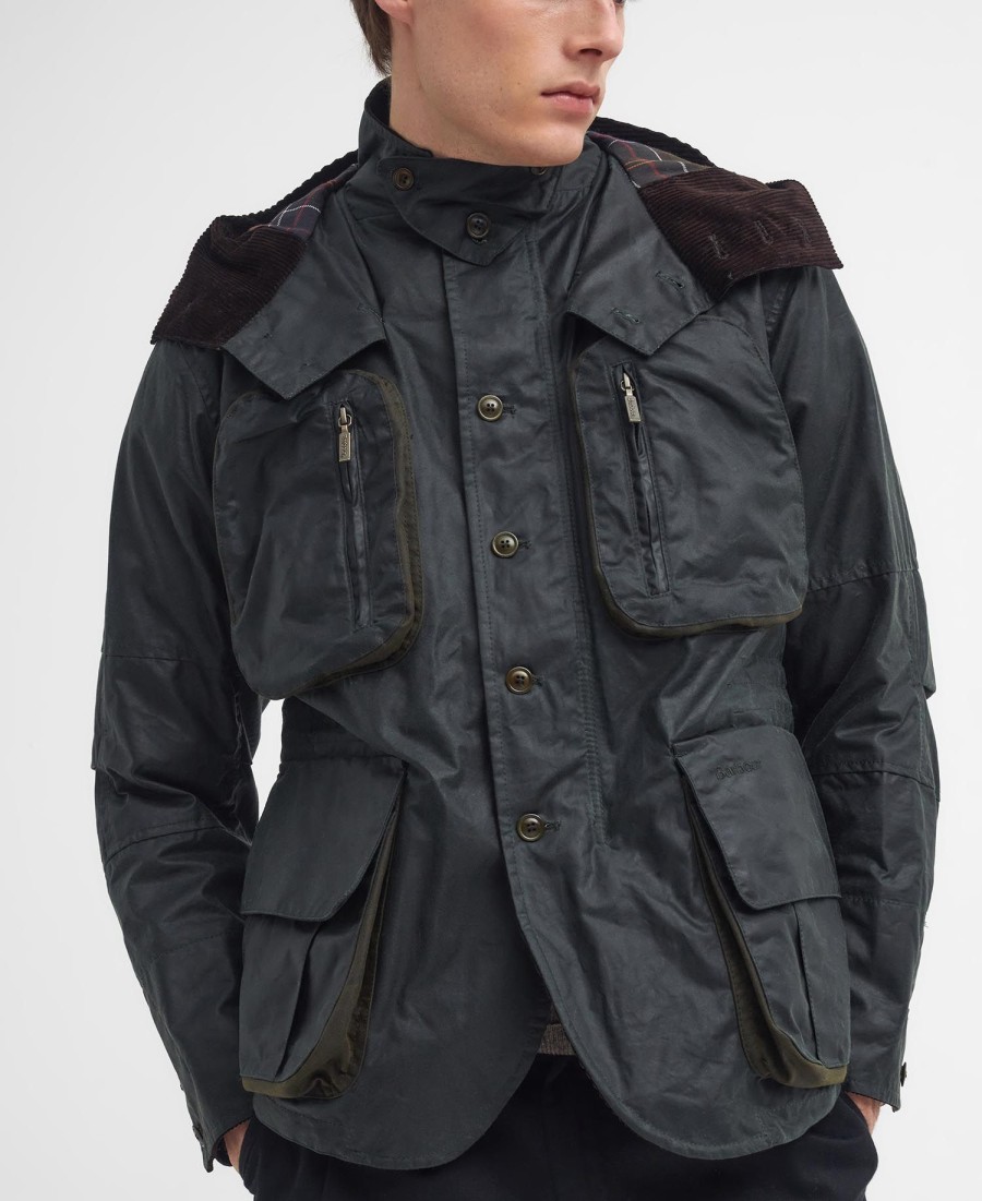 barbour x to ki to outland wax jacket