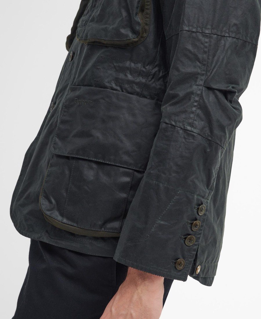 barbour x to ki to outland wax jacket