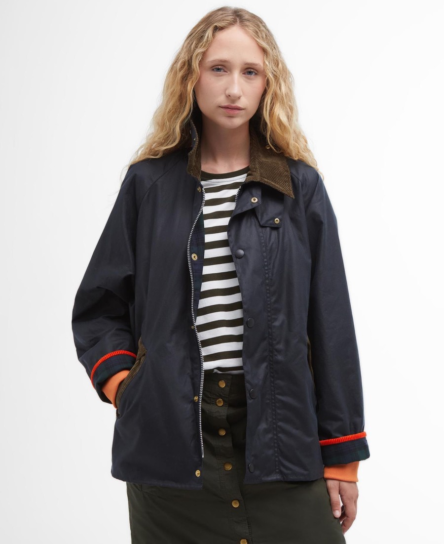 barbour x flower mountain oversized waxjas