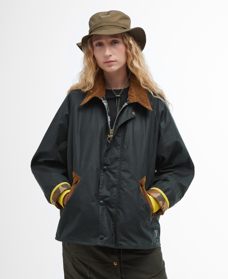 barbour x flower mountain oversized waxjas