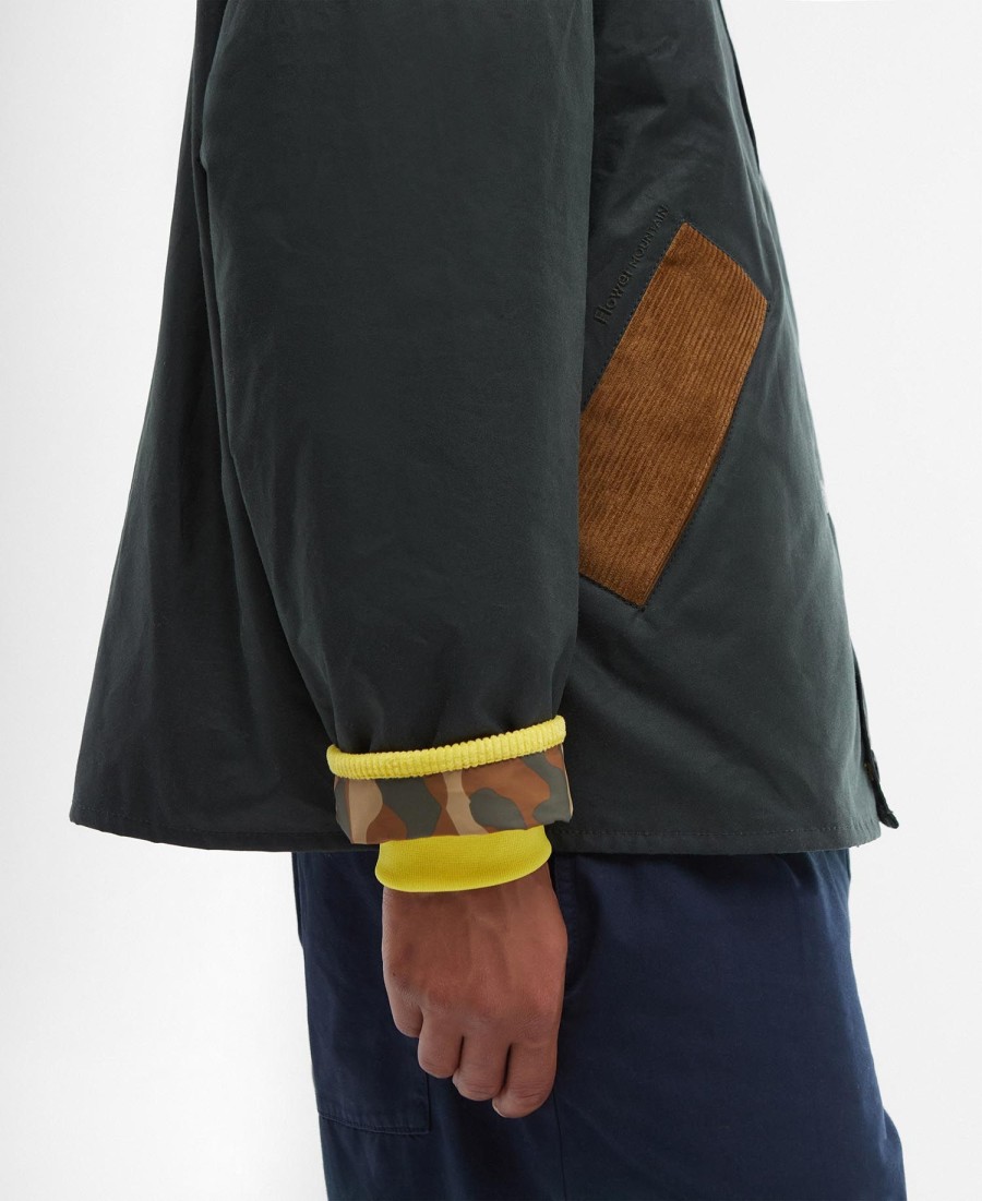 barbour x flower mountain oversized waxjas