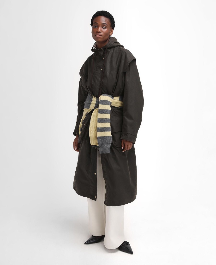 barbour the edit by alexa liam waxed parka
