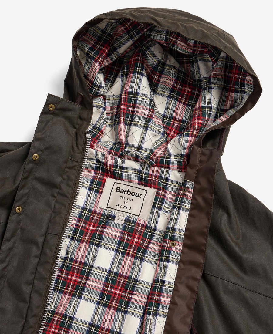 barbour the edit by alexa liam waxed parka